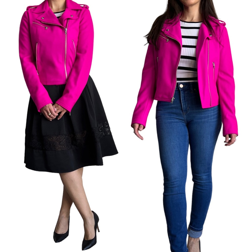 GAP Hot Pink Women's Moto Jacket